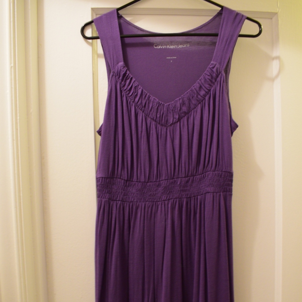 Calvin Klein jean mid-length casual purple dress